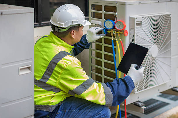 Professional Hvac technician working in Auburn, MA